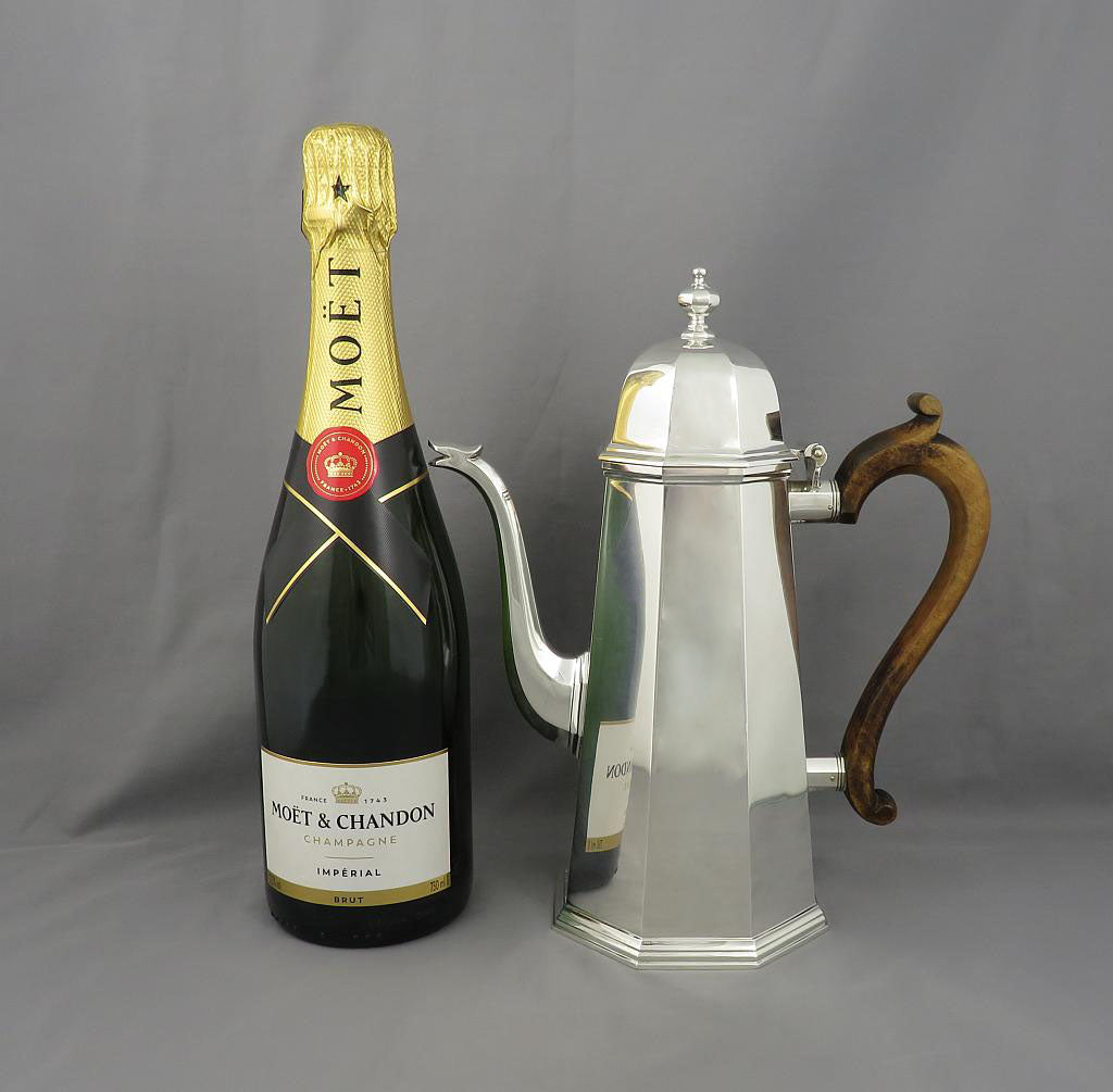 English Silver Café au Lait Set - JH Tee Antiques