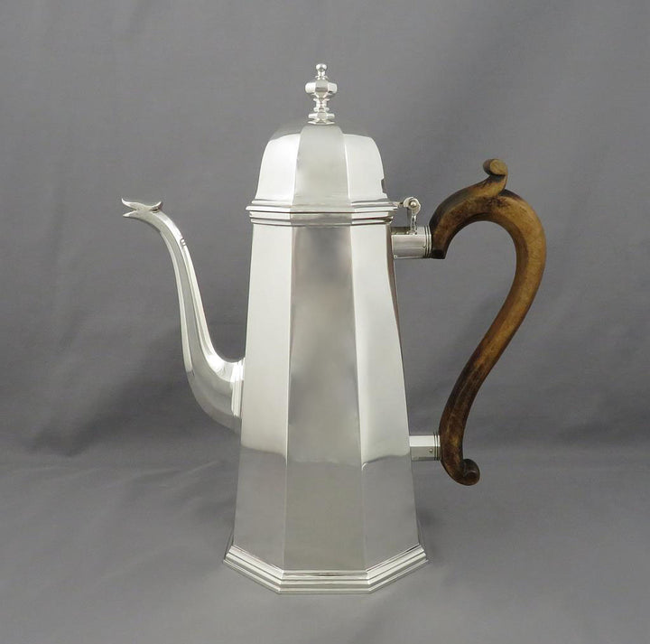 English Silver Café au Lait Set - JH Tee Antiques