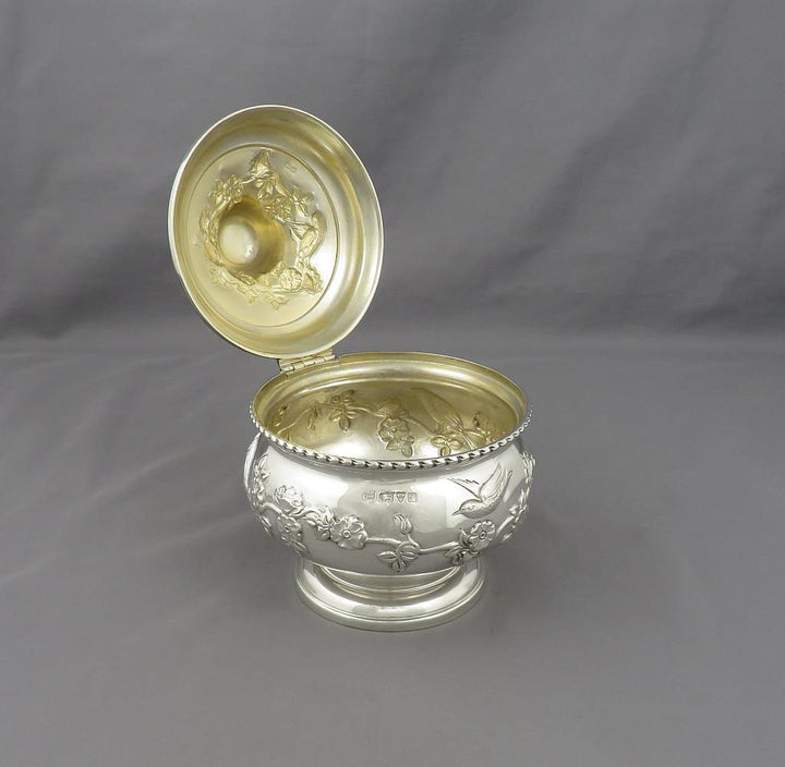Asprey Sterling Silver Sugar Bowl - JH Tee Antiques