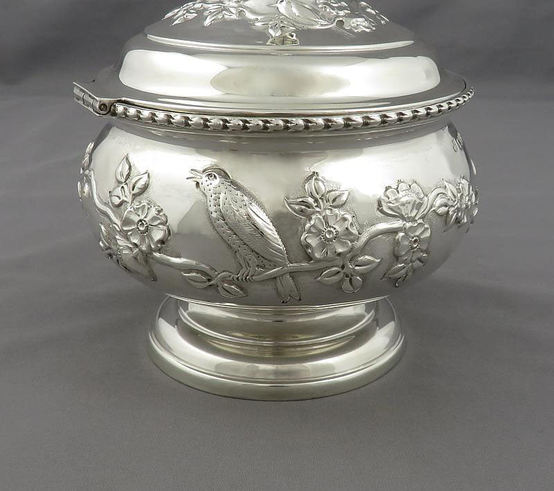 Asprey Sterling Silver Sugar Bowl - JH Tee Antiques