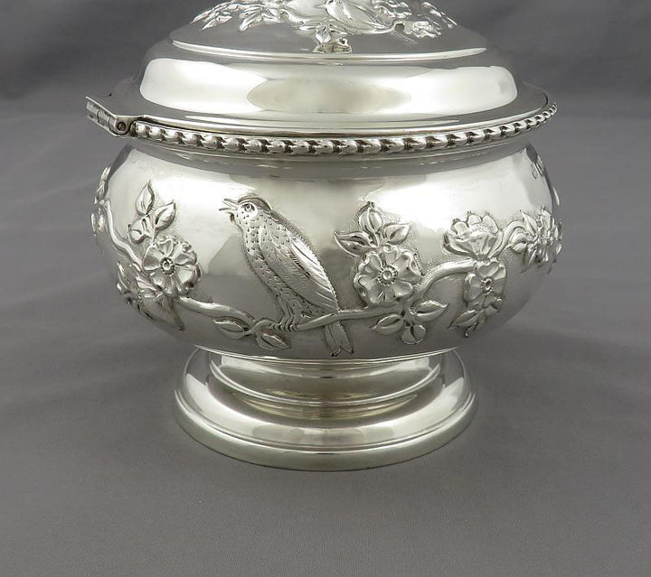 Asprey Sterling Silver Sugar Bowl - JH Tee Antiques