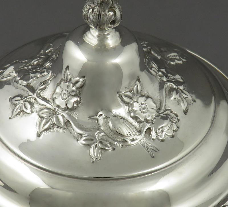 Asprey Sterling Silver Sugar Bowl - JH Tee Antiques