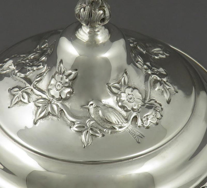 Asprey Sterling Silver Sugar Bowl - JH Tee Antiques