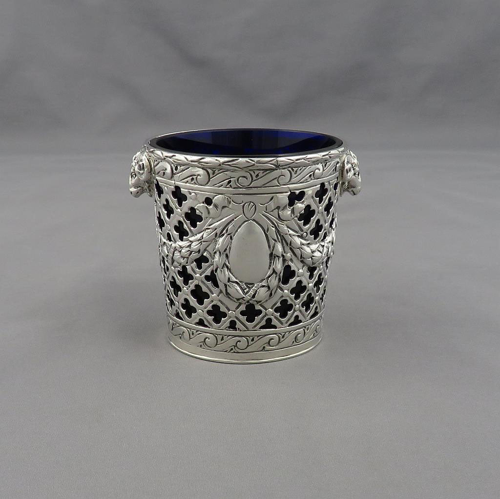 German Sterling Cream Pail - JH Tee Antiques
