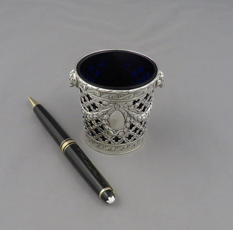 German Sterling Cream Pail - JH Tee Antiques