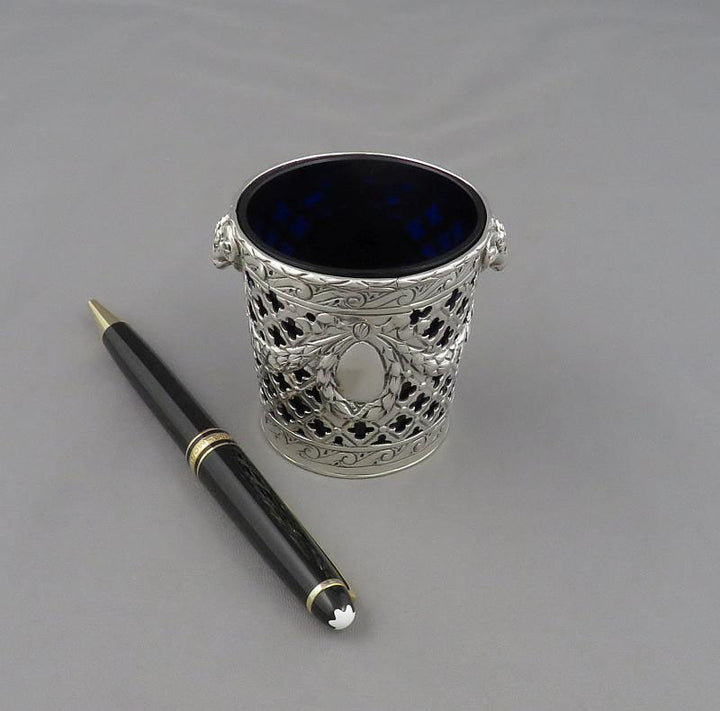 German Sterling Cream Pail - JH Tee Antiques