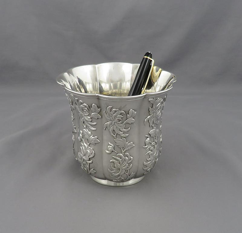 Chinese Export Silver Vase - JH Tee Antiques