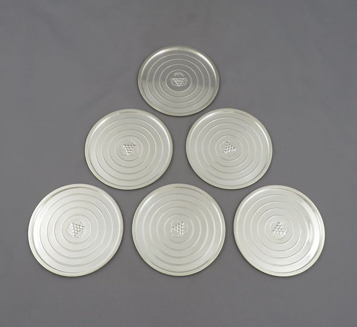 Set of 6 Georg Jensen Silver Coasters 193B - JH Tee Antiques
