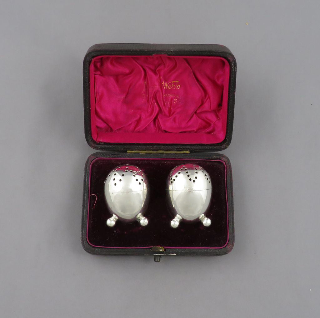 Victorian Silver Pepper Shakers - JH Tee Antiques