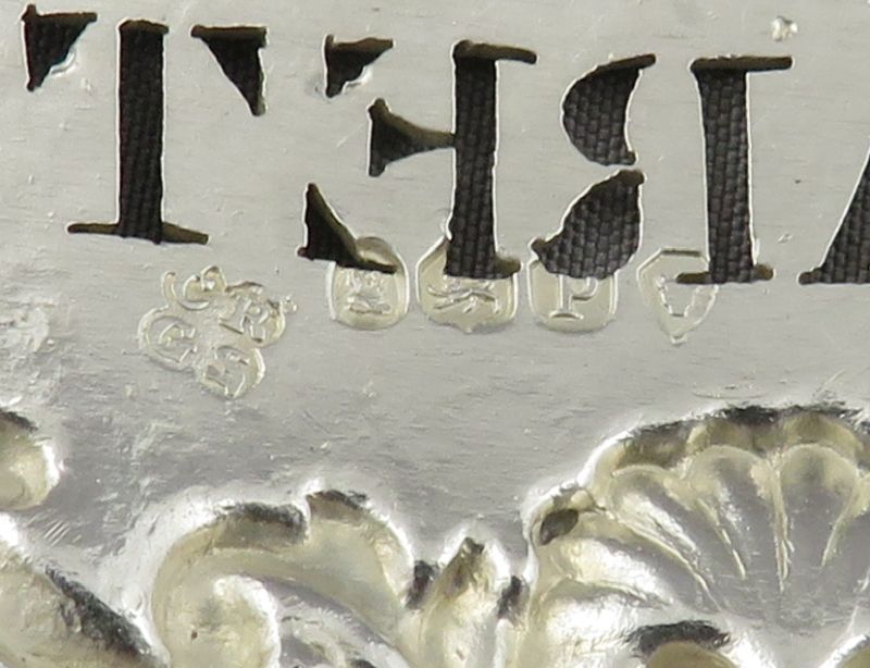 William IV Sterling Silver Claret Label - JH Tee Antiques