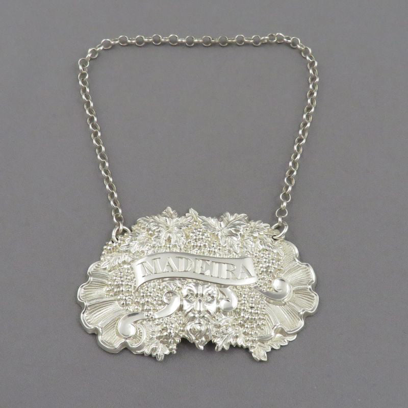 George IV Sterling Silver Madeira Label - JH Tee Antiques