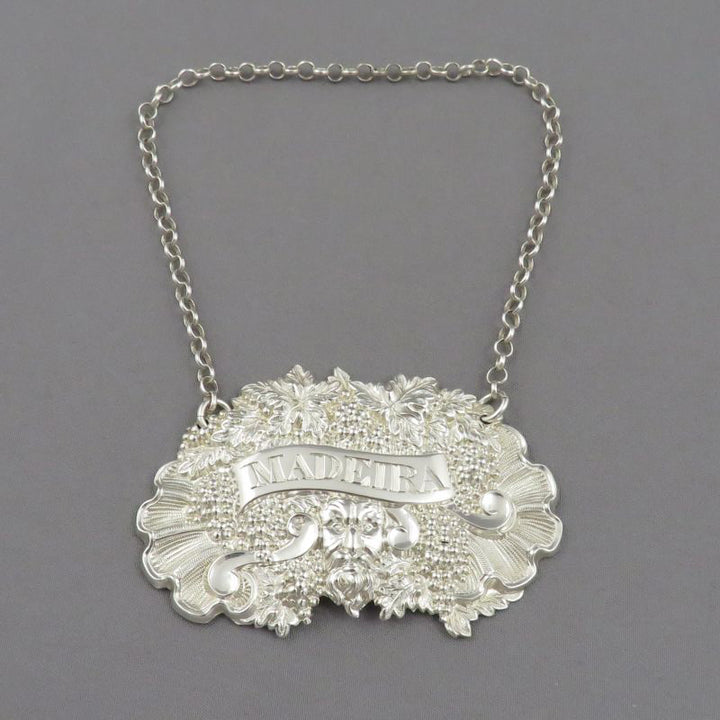 George IV Sterling Silver Madeira Label - JH Tee Antiques