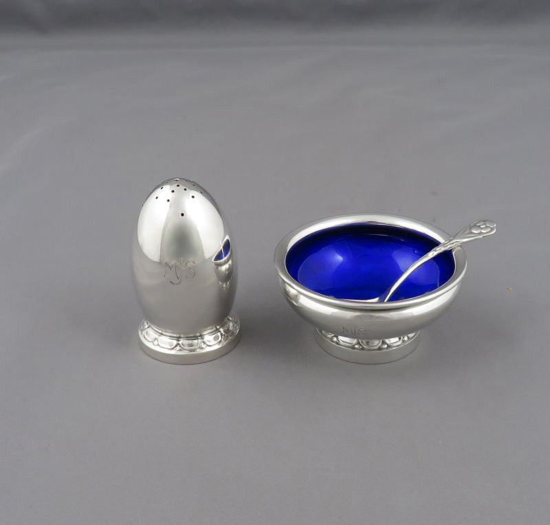 Danish Silver Salt and Pepper - JH Tee Antiques