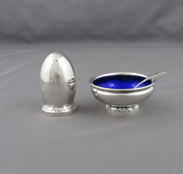 Danish Silver Salt and Pepper - JH Tee Antiques