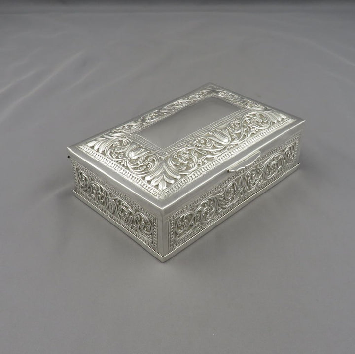 Indian Silver Jewllery Box - JH Tee Antiques