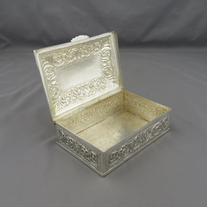 Indian Silver Jewllery Box - JH Tee Antiques