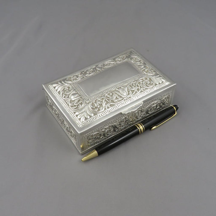 Indian Silver Jewllery Box - JH Tee Antiques