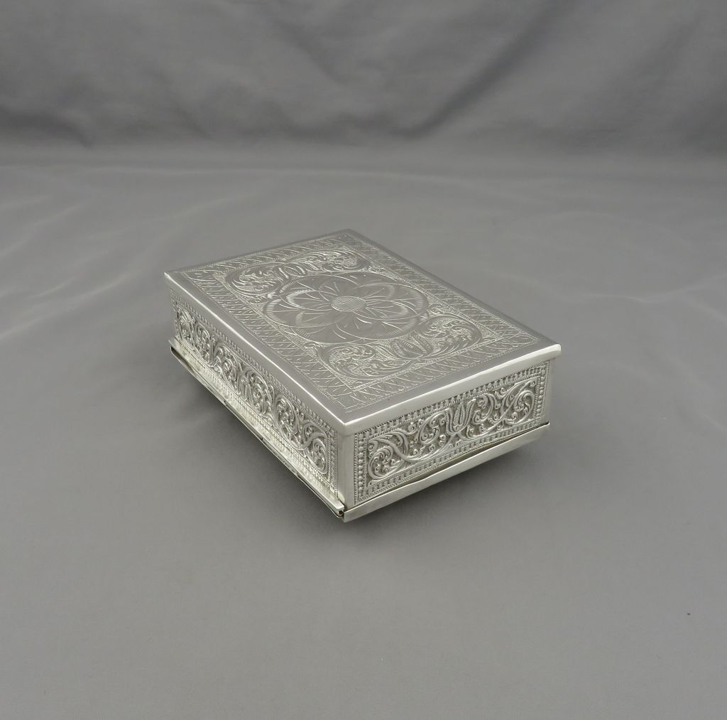 Indian Silver Jewllery Box - JH Tee Antiques
