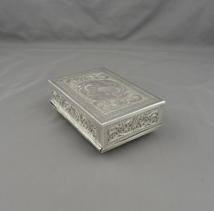 Indian Silver Jewllery Box - JH Tee Antiques
