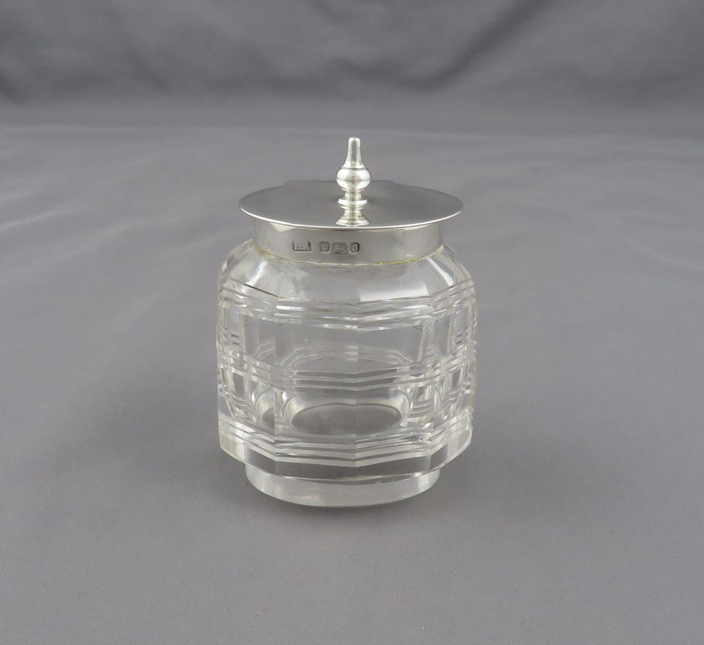 Edwardian Sterling Silver Inkstand - JH Tee Antiques