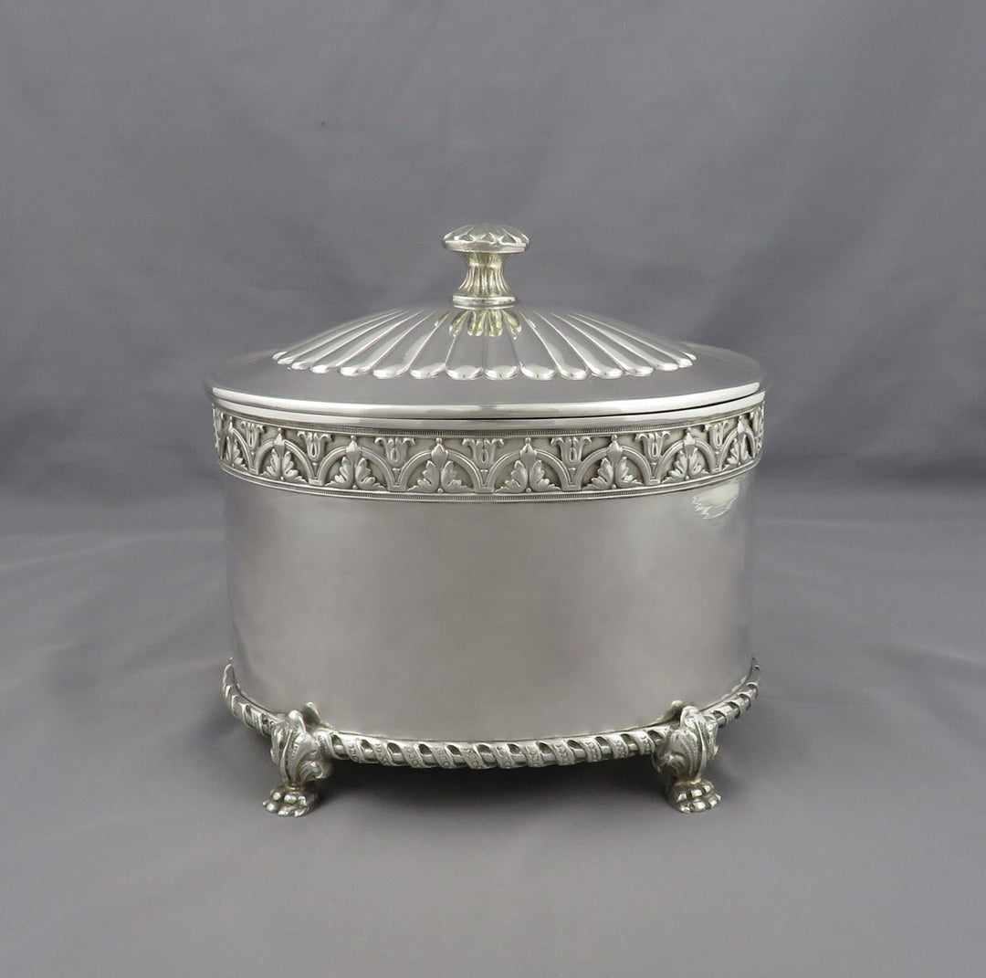 Italian-silver-biscuit-box in classical style