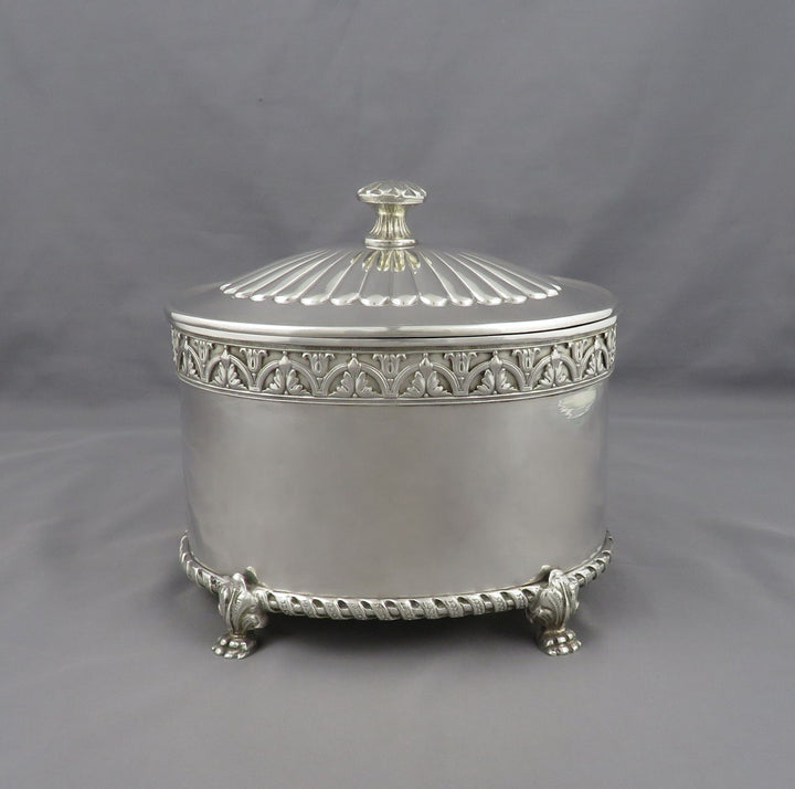 Italian-silver-biscuit-box in classical style
