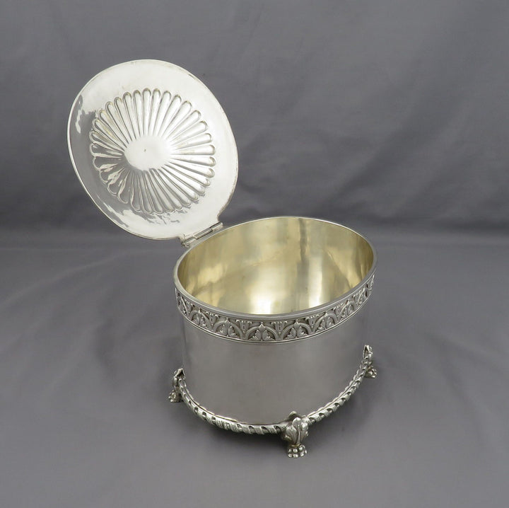 Italian Classical Style Silver Biscuit Box