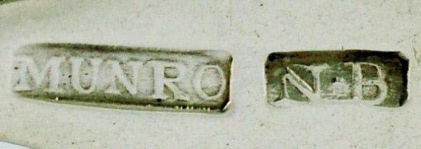 canadian silversmith John Munro maker's mark