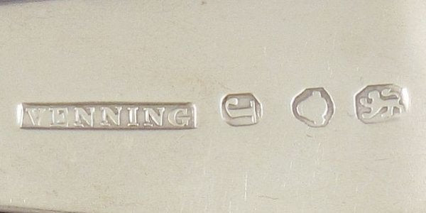 Canadian silver hallmark maker's mark of William Venning of St John NB
