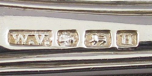 Canadian silver hallmark maker's mark of William Veith of Halifax