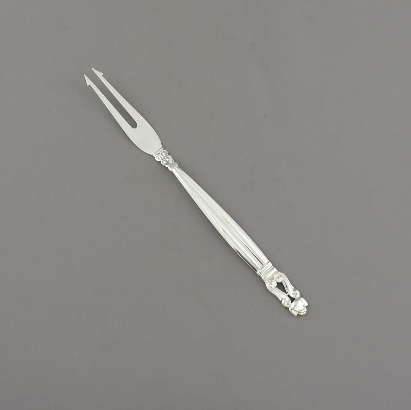 Georg Jensen Acorn Silver Pickle Fork - JH Tee Antiques