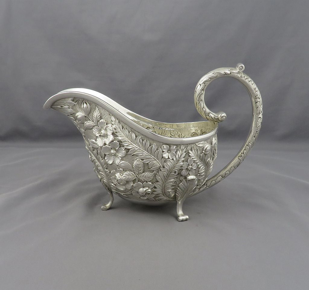 American Sterling Silver Sauce Boat - JH Tee Antiques