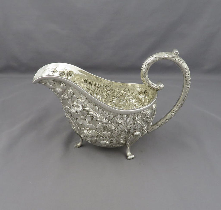 American Sterling Silver Sauce Boat - JH Tee Antiques