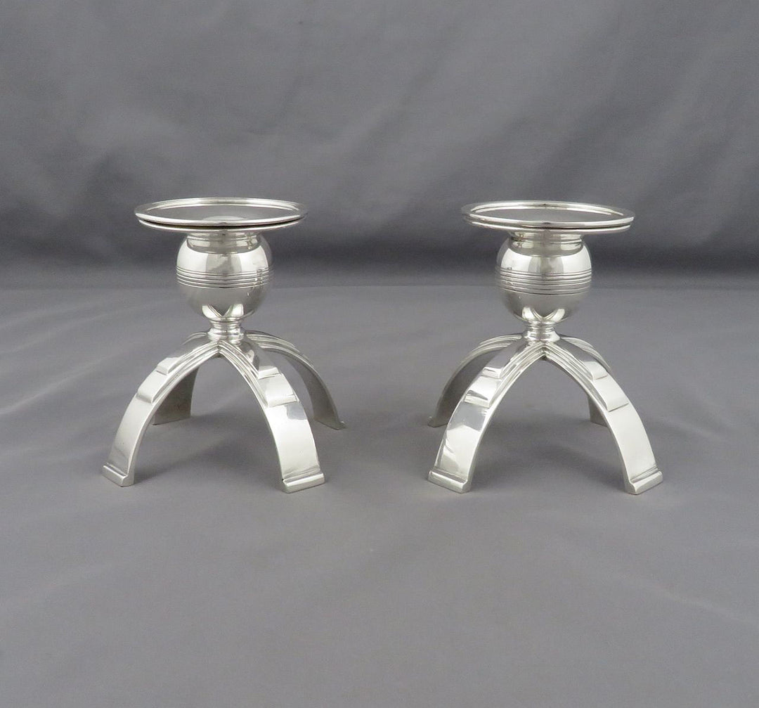 Art Deco Silver Candlesticks
