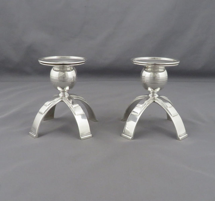Art Deco Silver Candlesticks
