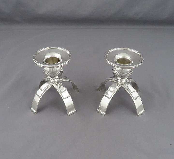 Art Deco Silver Candlesticks