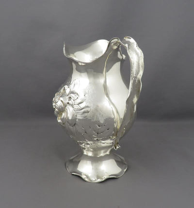 Art Nouveau Silver Water Jug - JH Tee Antiques