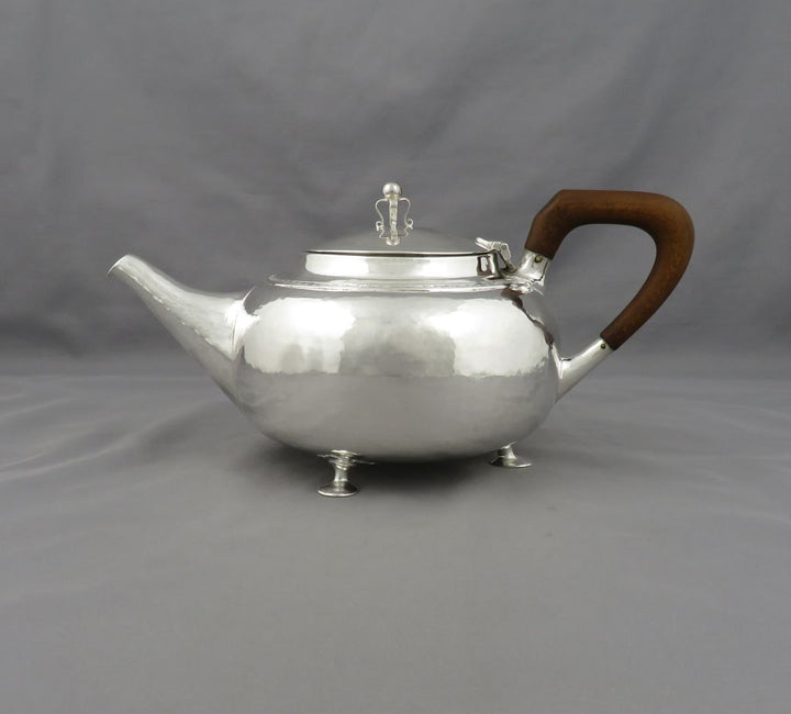 Arts &amp; Crafts Silver Teapot - JH Tee Antiques