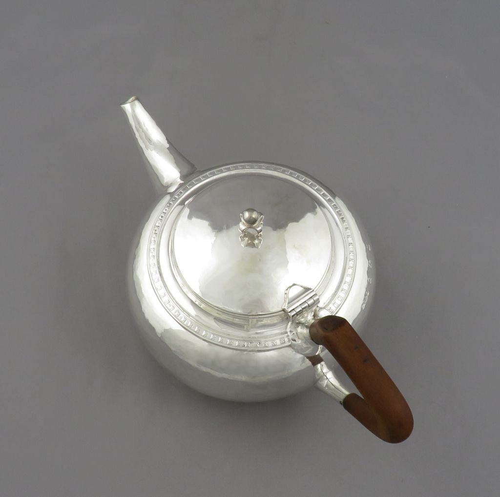 Arts &amp; Crafts Silver Teapot - JH Tee Antiques