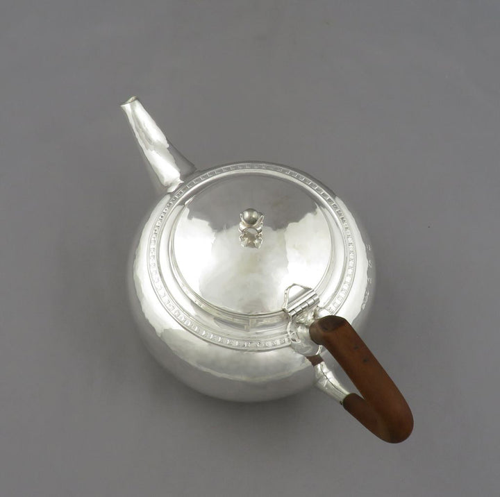 Arts &amp; Crafts Silver Teapot - JH Tee Antiques