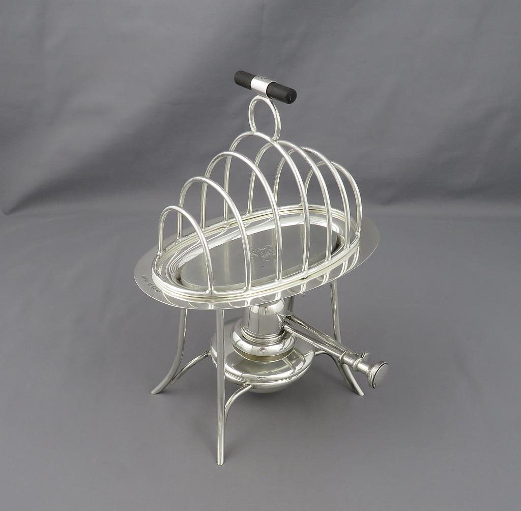 Asprey Heated Silver Toast Rack - JH Tee Antiques