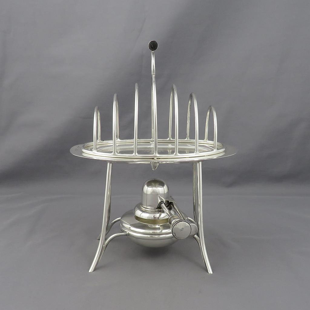 Asprey Heated Silver Toast Rack - JH Tee Antiques