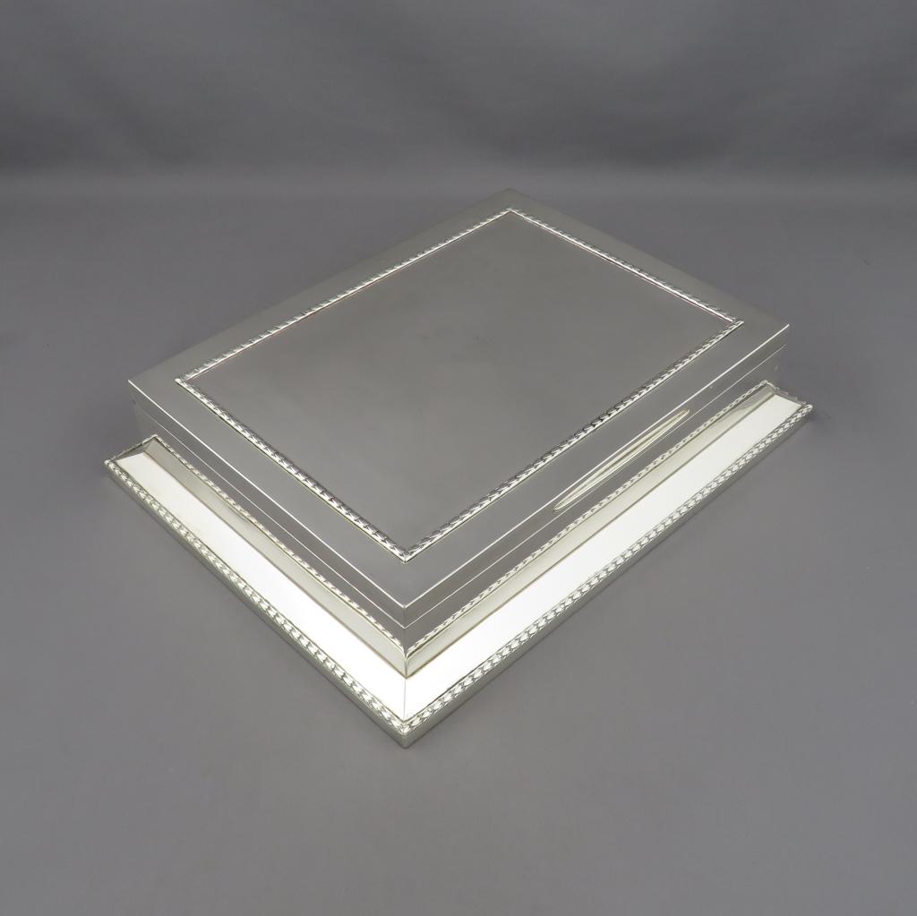 Asprey Silver Cigar Box - JH Tee Antiques