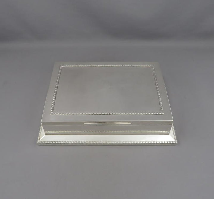 Asprey Silver Cigar Box - JH Tee Antiques