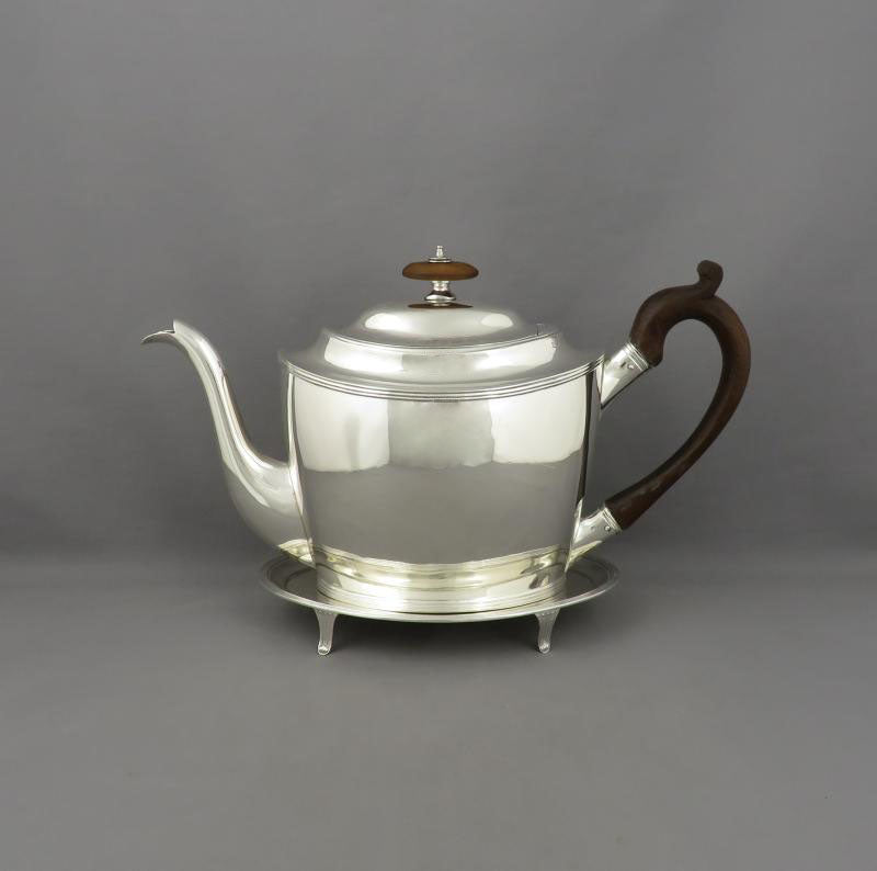 George III Bateman Silver Tea Set - JH Tee Antiques