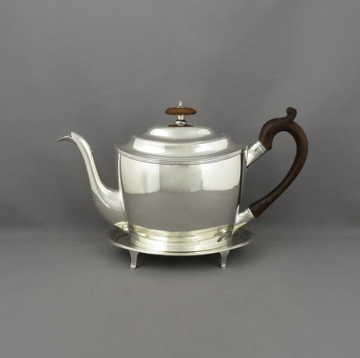 George III Bateman Silver Tea Set - JH Tee Antiques