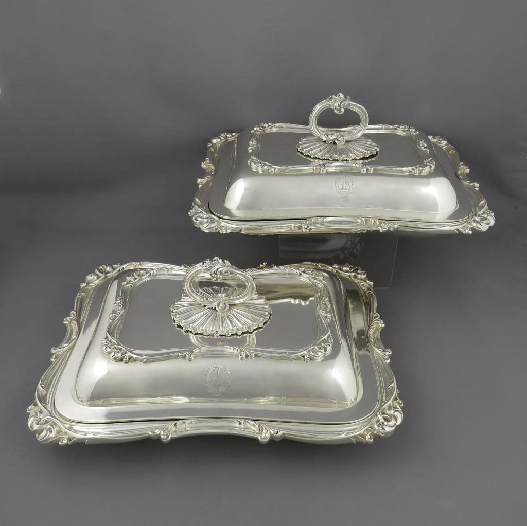 Benjamin Smith Sterling Silver Entree Dishes - JH Tee Antiques