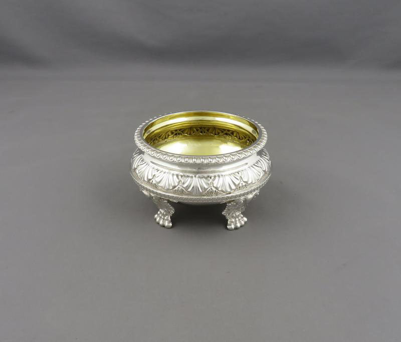 Pair of Benjamin Smith Silver Open Salts - JH Tee Antiques