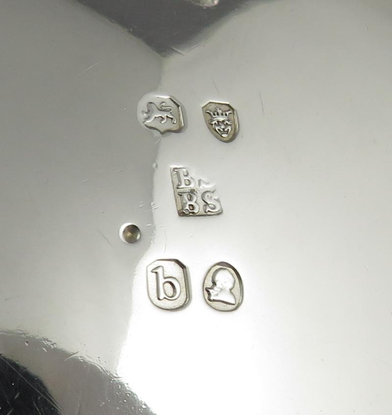 Pair of Benjamin Smith Silver Open Salts - JH Tee Antiques