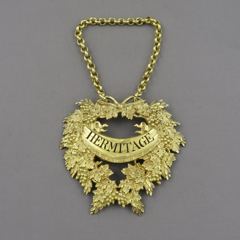 Set of 3 Benjamin Smith Silver Gilt Wine Labels - JH Tee Antiques